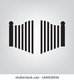 modern gate icon- vector illustration