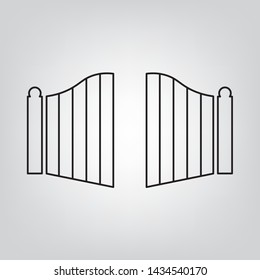 modern gate icon- vector illustration