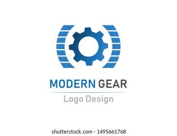 modern gear logo . ready use editable vector logo