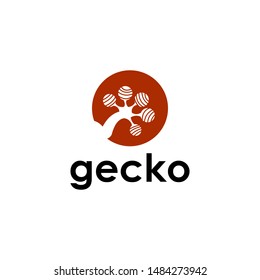 modern gecko foot print vector logo design