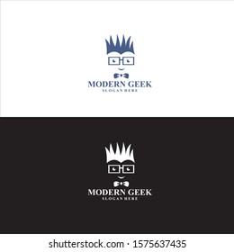 Modern Geek Logo in Vector
