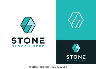 Modern Gem Diamond Emerald Energy Mining Miner Stone Mineral Energy with S Logo Design Branding Template