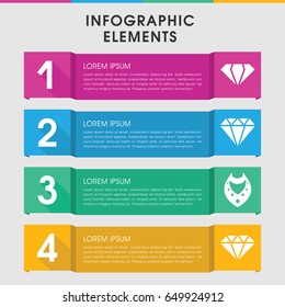Modern gem infographic template. infographic design with gem icons includes gem. can be used for presentation, diagram, annual report, web design.