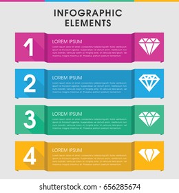Modern gemstone infographic template. infographic design with gemstone icons includes gem. can be used for presentation, diagram, annual report, web design.