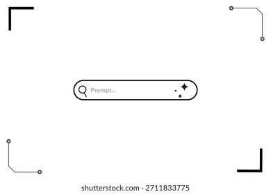 Moderno bar de IA generativo. Inteligencia artificial. Elemento de interfaz de usuario para el diseño ui ux sobre fondo blanco. Ilustración vectorial.