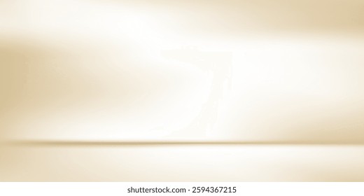 Modern gentle light beige background for product presentation with light andand intricate shadow from the window and vegetation on wall abstract modern illustration