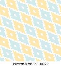 Patrón geoétnico moderno. Ilustración tribal impecable con líneas y formas amarillas y de menta. El ornamento vectorial se utiliza en el diseño de alfombras, papel pintado, textiles, yeso, ropa, embalaje, envoltura