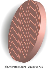 Modern geometric 3d abstract vector Small isolated short cylinders, pills, candies, circles with zigzags