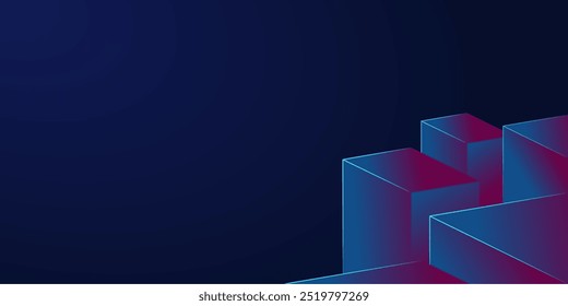 modern geometric 3d cube background. tech background.