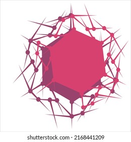 Vector de ilustración de diseño 3D geométrico moderno