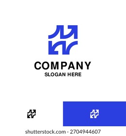 Plantilla de diseño de logotipo geométrico y abstracto moderno