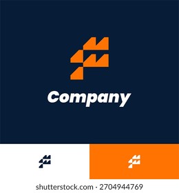 Modelo de design de logotipo geométrico e abstrato moderno