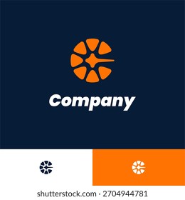 Modelo de design de logotipo geométrico e abstrato moderno