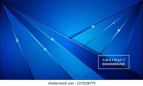 Modern geometric abstract background with 3d effect in blue gradient