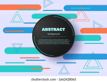 Modern geometric abstract background. Abstract black a circle geometric background design. Template for modern design, triangles, templates, brochures, flyers. Business background. Vector