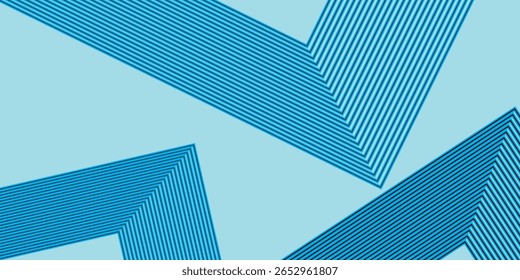 Fondo abstracto geométrico moderno con ángulos lineales azules llamativos en cian claro. Perfecto para el diseño digital contemporáneo, la marca o los gráficos tecnológicos con estilo