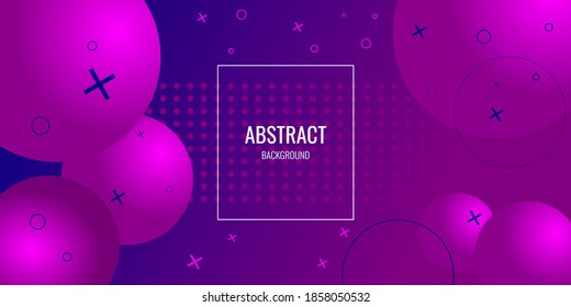 Modern geometric abstract background with circle shape in purple gradation. Vector illustration