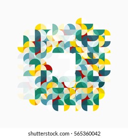 Modern geometric abstract background, circles on white. Vector template background for workflow layout, diagram, number options or web design