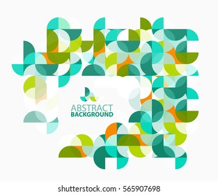 Modern geometric abstract background, circles on white. Vector template background for workflow layout, diagram, number options or web design