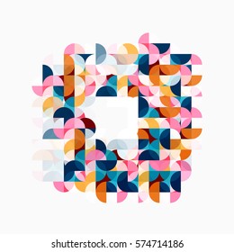 Modern geometric abstract background, circles on white. Vector template background for workflow layout, diagram, number options or web design