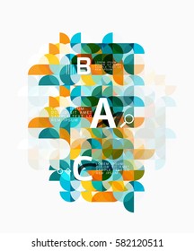 Moderner, geometrischer abstrakter Hintergrund, Kreise auf Weiß. Vektorvorlagenhintergrund für das Workflowlayout, -diagramm, -nummeroptionen oder Webdesign