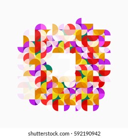 Modern geometric abstract background, circles on white. Vector template background for workflow layout, diagram, number options or web design