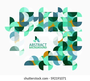 Modern geometric abstract background, circles on white. Vector template background for workflow layout, diagram, number options or web design