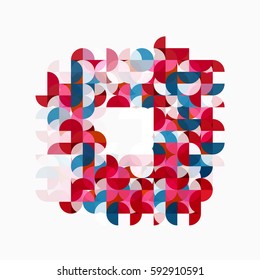 Modern geometric abstract background, circles on white. Vector template background for workflow layout, diagram, number options or web design