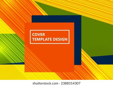 Modern geometric abstract background, colorful shapes, stripes. Great for use in posters, web design, brand presentation, album printing, fashion texture, etc. Vector illustration