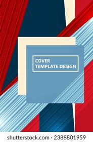 Modern geometric abstract background, colorful shapes, stripes. Great for use in posters, web design, brand presentation, album printing, fashion texture, etc. Vector illustration