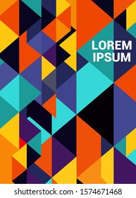 Modern geometric abstract background cover. colorful pattern geometric shapes composition, vector covers design.