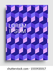 Modern geometric abstract background covers set. Cool gradient shapes composition, vector covers design.