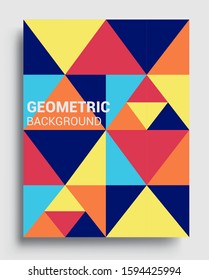 Modern geometric abstract background covers. colorful pattern geometric shapes composition, vector covers design.