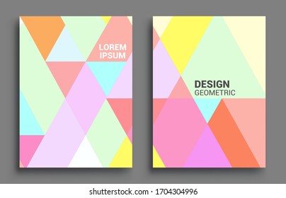 Cubiertas de fondo abstracto geométrico moderno. Composición de formas degradadas frescas, diseño de cubiertas vectoriales.