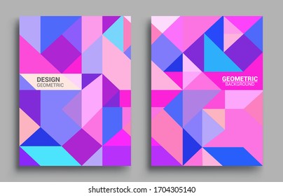 Cubiertas de fondo abstracto geométrico moderno. Composición de formas degradadas frescas, diseño de cubiertas vectoriales.