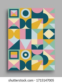 Modern geometric abstract background covers. colorful pattern geometric shapes composition, vector illustration.