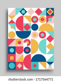 Modern geometric abstract background covers. colorful pattern geometric shapes composition, vector illustration.
