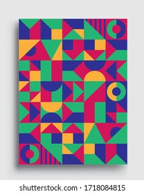 Modern geometric abstract background covers. colorful pattern geometric shapes composition, vector illustration.