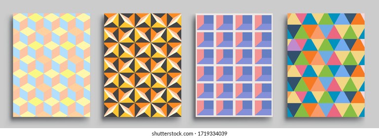 Moderne, geometrische abstrakte Hintergrundabdeckungen. Cool Farbverlauf-Formen Zusammensetzung, Vektorgrafik-Design.