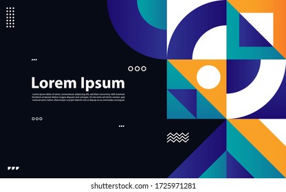 Modern geometric abstract background covers. Cool gradient shapes composition.