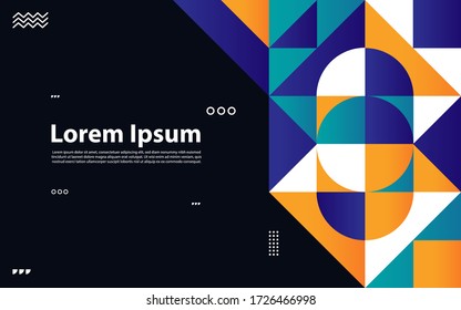 Modern geometric abstract background covers. Cool gradient shapes composition.
