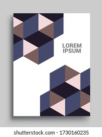 Fundas de fondo abstractas geométricas modernas. composición de formas geométricas de patrones coloridos, ilustración vectorial.