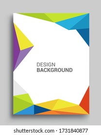 Fundas de fondo abstractas geométricas modernas. composición de formas geométricas de patrones coloridos, ilustración vectorial.