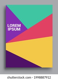 Modern geometric abstract background covers set. Cool gradient shapes composition, vector covers design.
