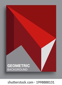 Fundas de fondo abstractas geométricas modernas. Composición de formas de gradiente frío, diseño de cubiertas vectoriales.
