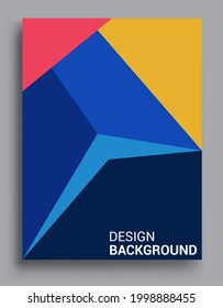 Fundas de fondo abstractas geométricas modernas. Composición de formas geométricas de patrones coloridos, ilustración vectorial.