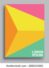 Modern geometric abstract background covers set. Cool gradient shapes composition, vector covers design.