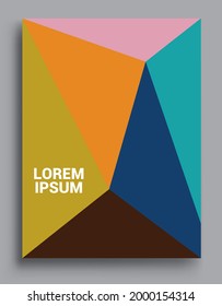 Fundas de fondo abstractas geométricas modernas. Composición de formas de gradiente frío, diseño de cubiertas vectoriales.