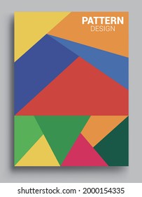 Modern geometric abstract background covers set. Cool gradient shapes composition, vector covers design.