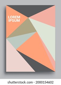 Fundas de fondo abstractas geométricas modernas. Composición de formas geométricas de patrones coloridos, ilustración vectorial.